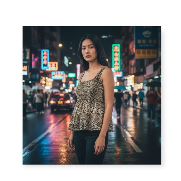 Class Roberto Cavalli 𒀭Luxe Crystal Enameled Metal Belt Top 𒀭Leopard Print 𒀭4 - Picture 15 of 16